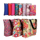1 Folding Shopping Bag Korean Fashion Stripe Portable Zipper Pocket 1 Shoulder Leisure Folding Shopping Bag
