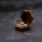 Gifts Engagement Luxury Unique Wedding Gifts Engagement Hinged Maganetic Jewelry Wooden Ring Box