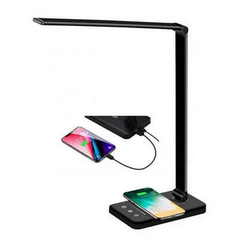 Multifunctional Modern Smart Usb Wireless Charging Desk Lamp Portable Adjustable Foldable Office Table Reading Led Table Lamp