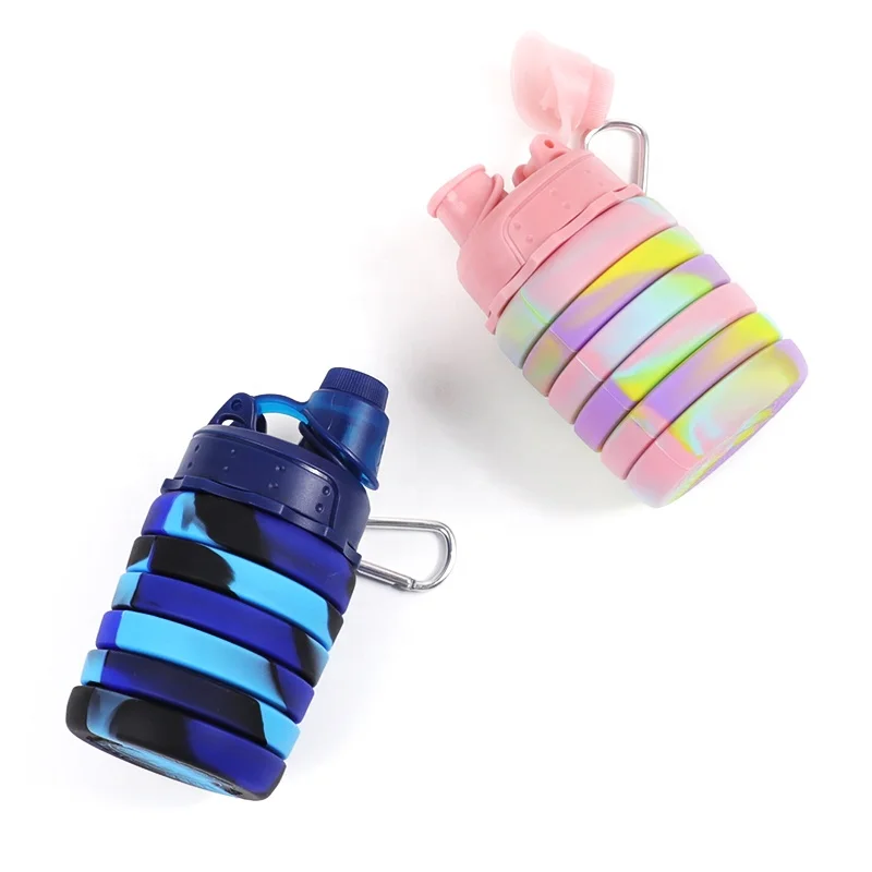 Wellfine Eco Friendly Reusable Water Bottles Bpa Free Luxury Portable Silicone Collapsible Water Bottle for Kids School