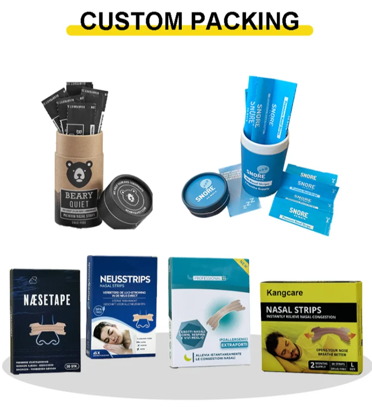 Custom Soft Performance Anti-snoring Oral Tape & Latex-Free Sleep Breathing Nasal Strips Healthcare Supply supplier