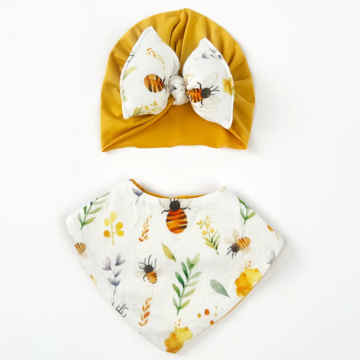 Soft Turban Hats with Bow Nursery Hospital Caps Beanies Bonnets for Baby Girls Newborns Infants Toddlers