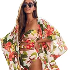 Beachwear Women Beachwear Julysand Hot Selling Women Deep V Neck Printed Cover Up Beachwear 2 Piece Long Sleeve Swimwear