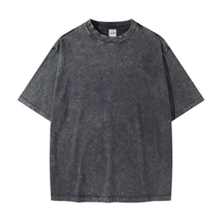 100% Cotton High Street Retro Style Oversized T Shirt Custom Logo Vintage Men's Batik T-shirts