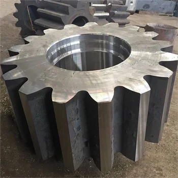 China Professional factory High performance OEM durable large spur gear  ball mill pinion gear ring customized gear wheel prices