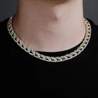 Gold Hip-hop Trend Men's K Gold Large Gold Chain Micro-inlaid Zircon Full Diamond Jewelry Necklace