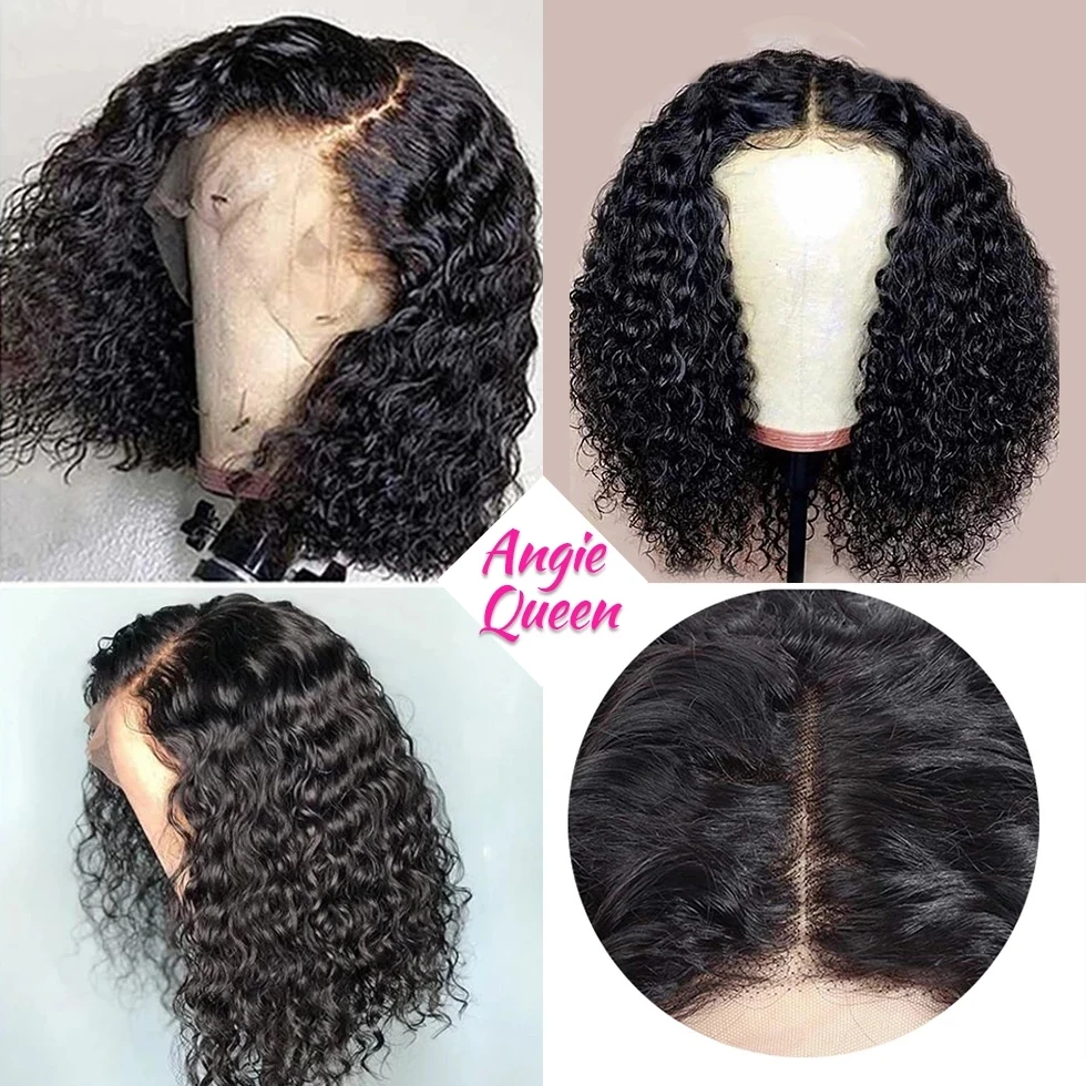4x4 Short Water Wave Bob Wigs Brazilian Natural Wave Remy Brazilian Virgin Human Hair Wig Raw Cambodian Human Hair Wigs Vendor