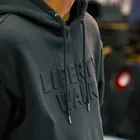 Hoodie Custom Your Logo Fashion Luxury 400 GSM Heavyweight 100 % Cotton French Terry Men 3D Embossed Sweatshirts Hoodie