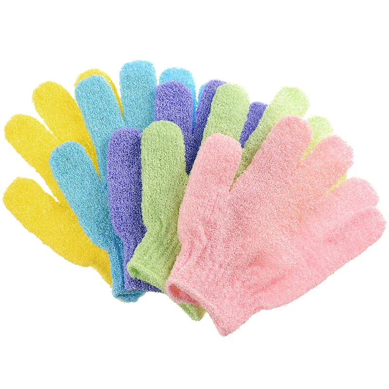 srovfidy 1 par baño ducha guante guante de masaje de cuidado de la piel lavadora limpieza exfoliante guante 