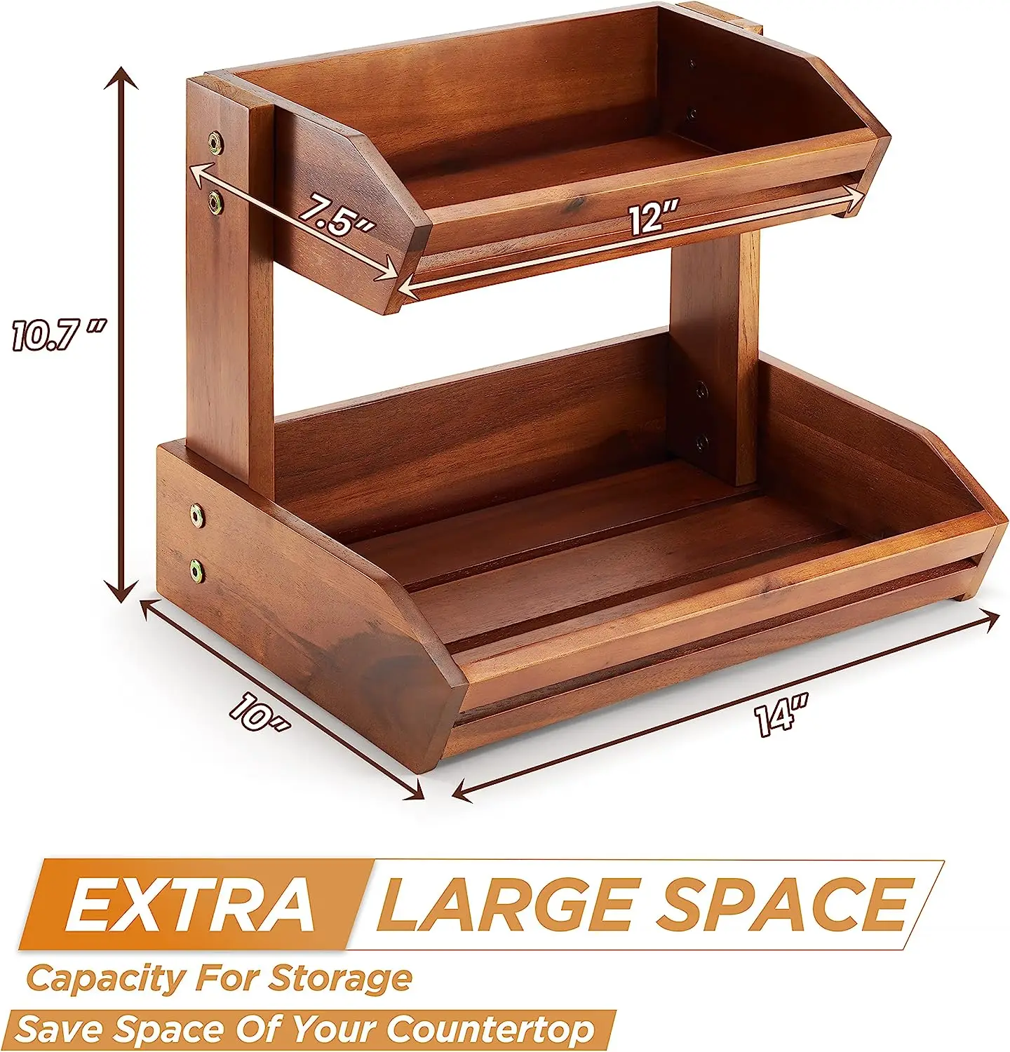 product 2 tier wooden fruit basket large capacity countertop fruit stand eco friendly detachable vegetable storage organizer for kitchen-0