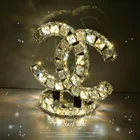Cc A/C 85V-265V Modern Design Warm Color Crystal Shining CC Crystal Decorative Lamp Table Lamps