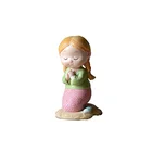Flower Cute Mermaid Resin Decoration Flower Fairy Girl Heart Resin Fish Tank Landscaping Desktop Resin Decoration Girl