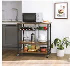 Car Hanfu Furniture Custom New Family Mobile Kitchen Dining Car With Wine Rack Hotel Dining Service Car