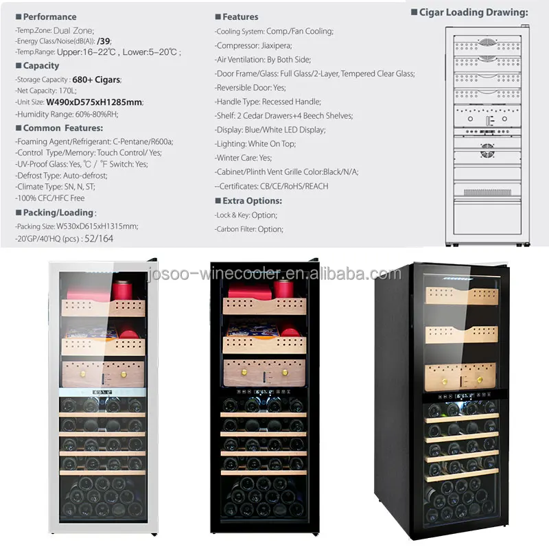 Wine Cellar Cigar Cooler, Stainless, Steel - detail 10