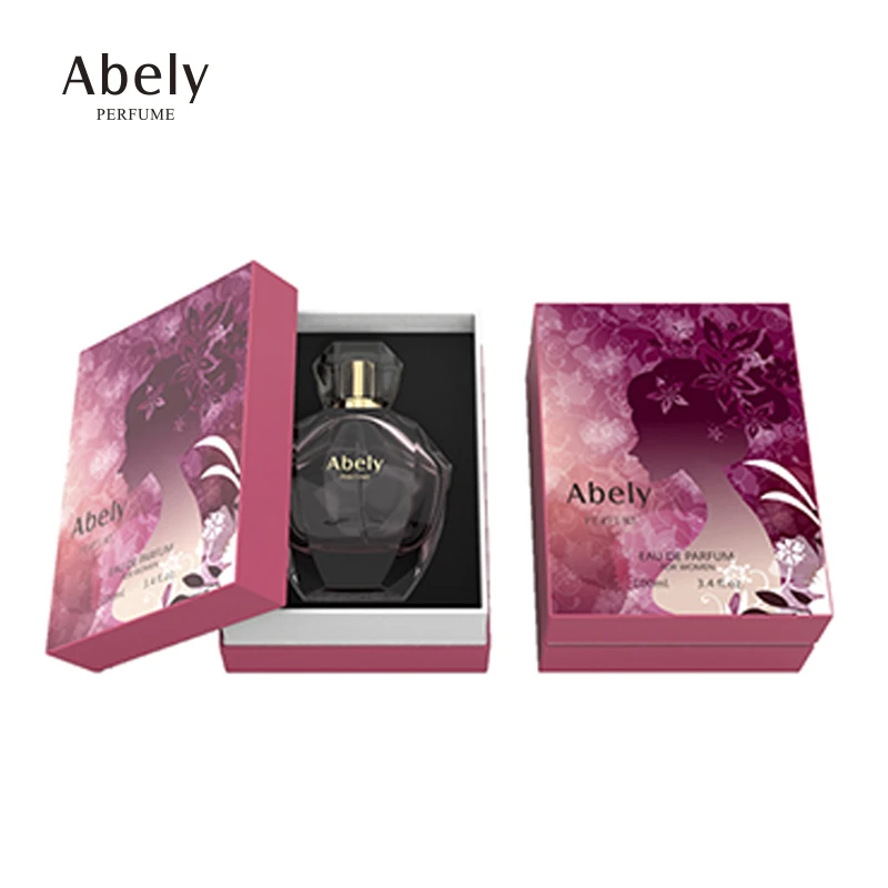 pink and black perfume box