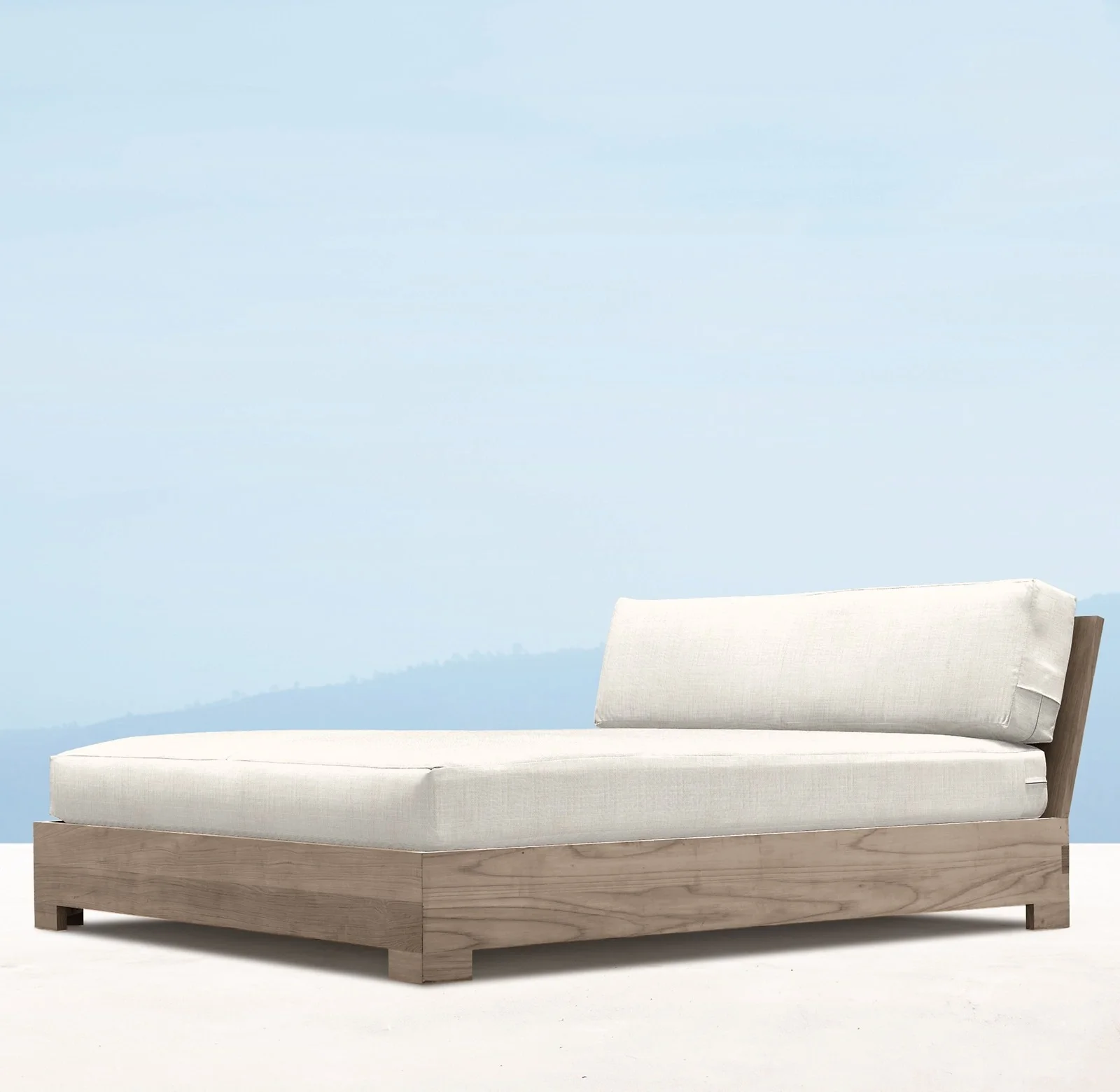 Hot Selling Modern Luxury Outdoor Patio Garden Pool Sets Hotel Wooden Teak Daybed Chaise Lounge Chair Furniture