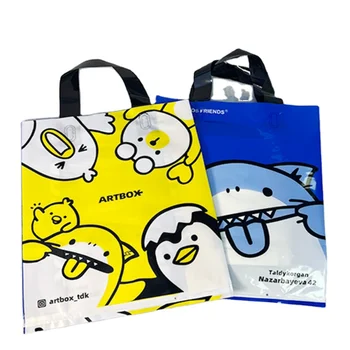 PE handbag customized logo clothing handbag sub bag clothing socks underwear plastic bag cartoon cartoon color bag
