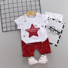 Boy Sets Set Boys Set Wholesale Quality 100% Cotton Baby Boy Clothing Sets Tshirt And Shorts 2pcs Set