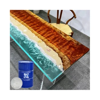 Low Viscosity Deep Pour Epoxy Resin 128 Hardener For River Table Jewelry Crafts Wood Furniture