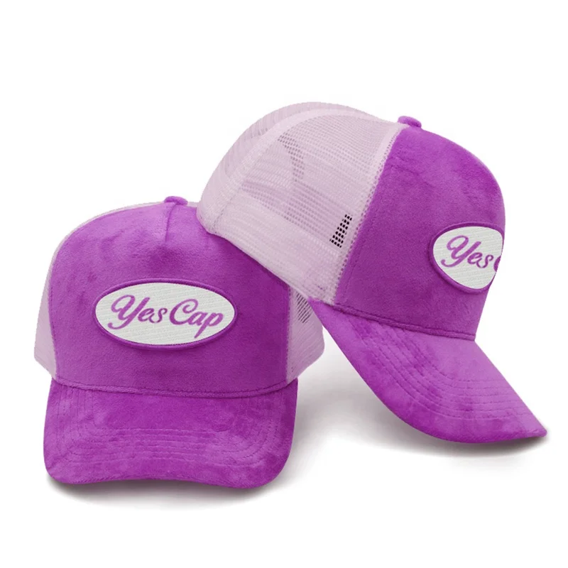 pink velvet baseball cap