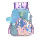 School Kids School Backpack China Vendor Beauty Wing Design School Bags Girls Kids Backpack