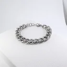 Gold Bracelet Bracelets Punk 18K PVD Gold Plated Stainless Steel Cuban Link Chain Bracelet For Women Men
