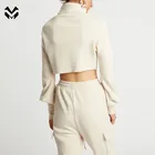 Women Sweatshirt Women High Quality Long Sleeves Sweatshirt Cotton Crop Top With Puff Pullover Hoodie For Women
