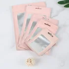 Pouch Packaging Foil Zipper Bags Wholesale Matt Foil Pouch Phone Case Packaging Transparent Front Zipper Bag