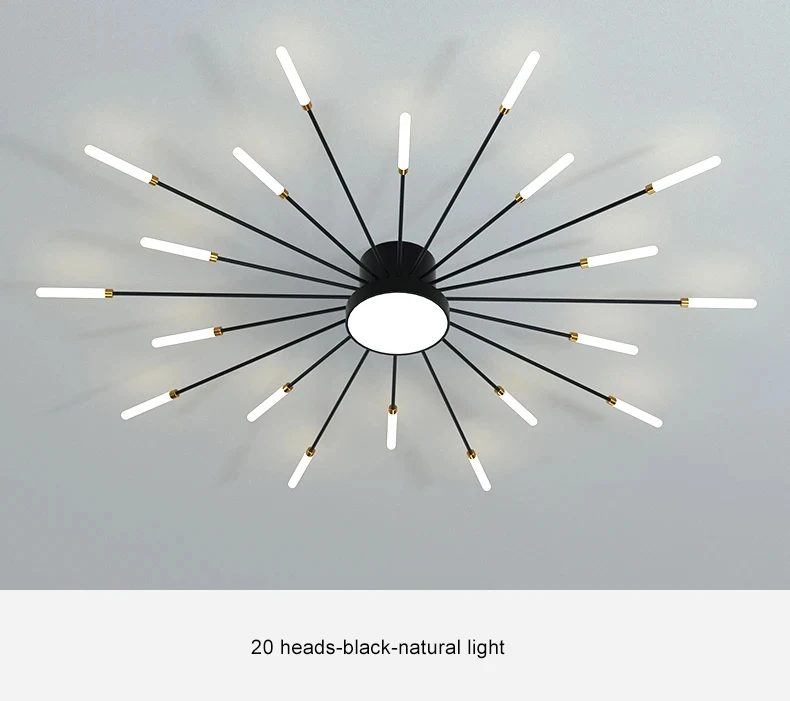sustained high search volume Home Bedroom Living Room Modern Chandelier Pendant Indoor Lighting Acrylic Firework LED Ceiling Light 11