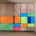 25pcs Eco-Friendly Wooden Cork Building Blocks For Kids Children