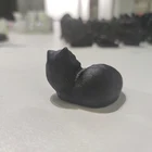 Black Obsidian Wholesale Natural Black Obsidian Crystal Stone Carved Animal Fox For Decoration