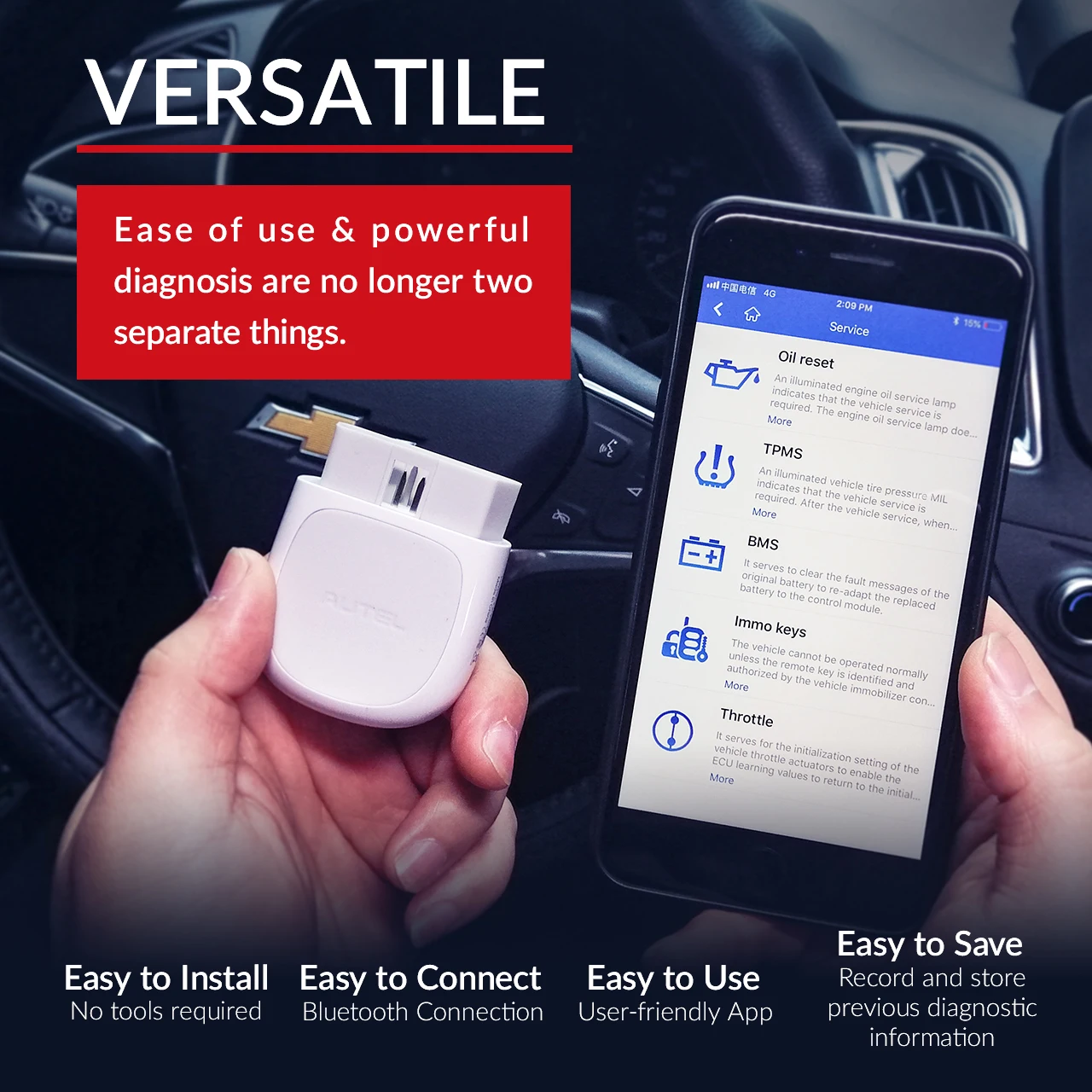 Autel AP200 wireless OBD2 Car Scanner Code Reader with Full Systems Diagnoses AutoVIN IMMO