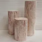 Cream Marble Cream Rose Pink Marble Stone Rosetta Plinth Marble Plinth