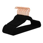 Coat Hangers Coat Hanger Space Save Non-slip Rose Gold Hook Flocked White Velvet Coat Hangers Clothes