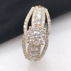 18k 9k 1Heart Exquisite Workmanship Solid Gold 18k / 14k / 9k Full Def G Diamond Full Band Stunning Ring