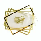 Gold Wedding LOW MOQ Rectangle Shape Gold Frame Sign Holder Menu Holder Clear Display Acrylic Wedding Table Number