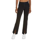 Pants Nylon Metro Stretchy Flare Pants Women Front-slit Cuff Nylon Black Custom Trousers