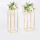 Wedding Wedding Decoration Party Wedding Party Decoration Rectangle Metal Flower Vase Stand Road Led