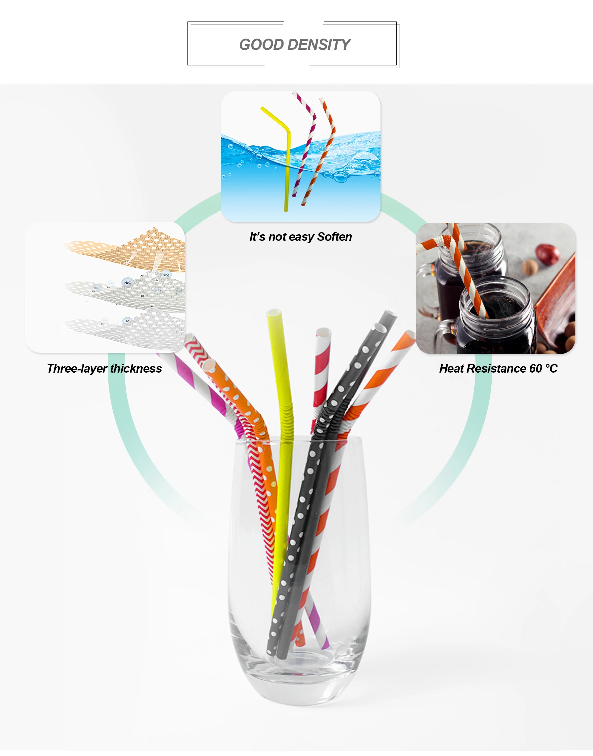 6mm 12mm Beautiful Bend Bending Drinking Cheap Degradable High Quality Party Wavy White Zigzag Individual Paper Straw