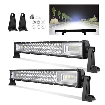 BKE LED Light Bars OEM Offroad High Power ATV UTV LED Bar for Truck Barras LED 6D Single Row Car LED Light Bars