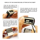 Stamp DIY Self-Inking Rubber Letter Do It Yourself Customizable Message Or Adrress Stamp Kit
