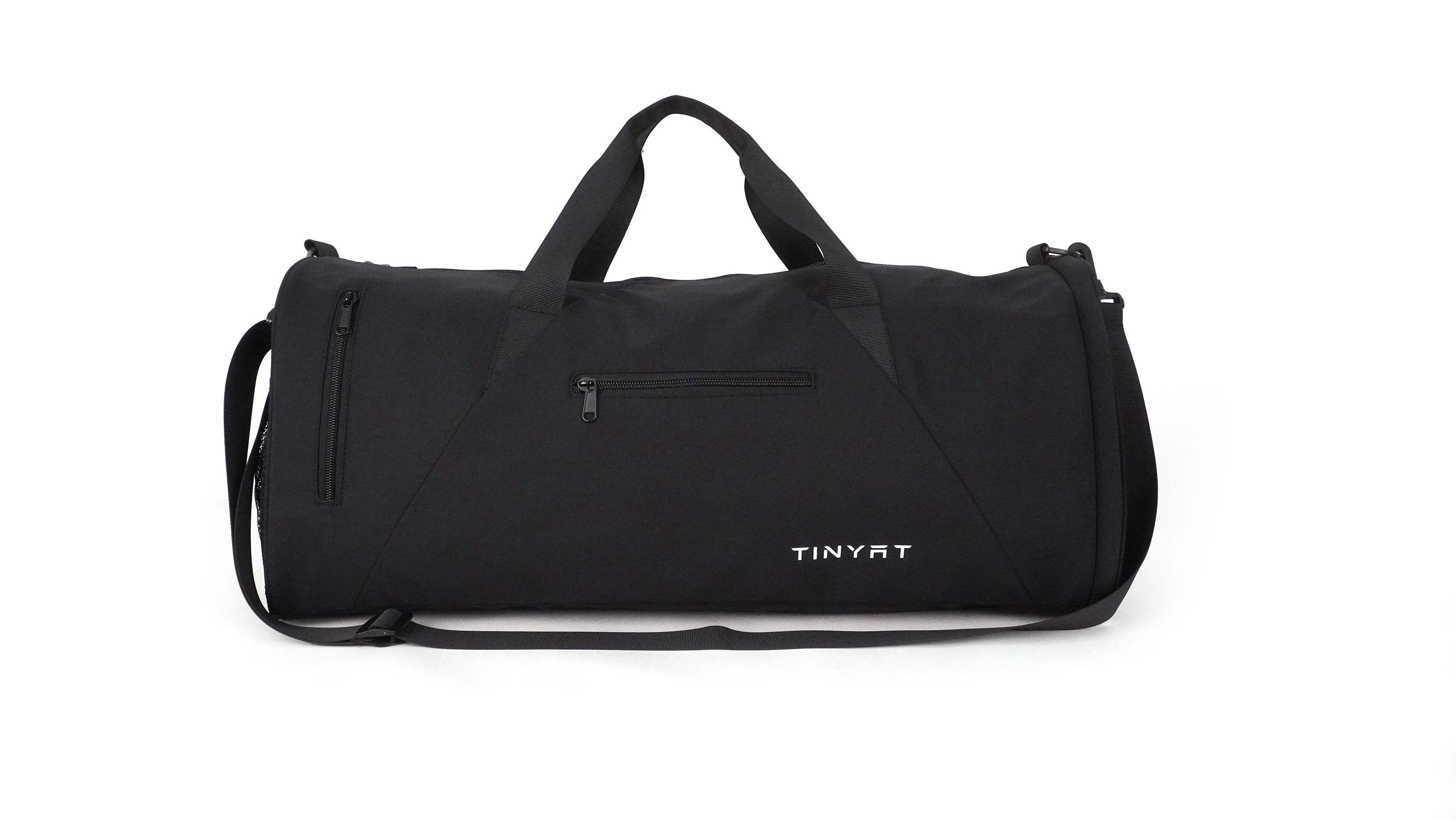 product unisex large capacity travel bag custom logo lightweight gym bag with zipper closure factory direct black-2