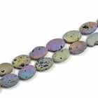 Oval Custom For You High Quality Wholesale Oval 18*25mm Loose Beads Agate Druzy Geode For Jewelry Making
