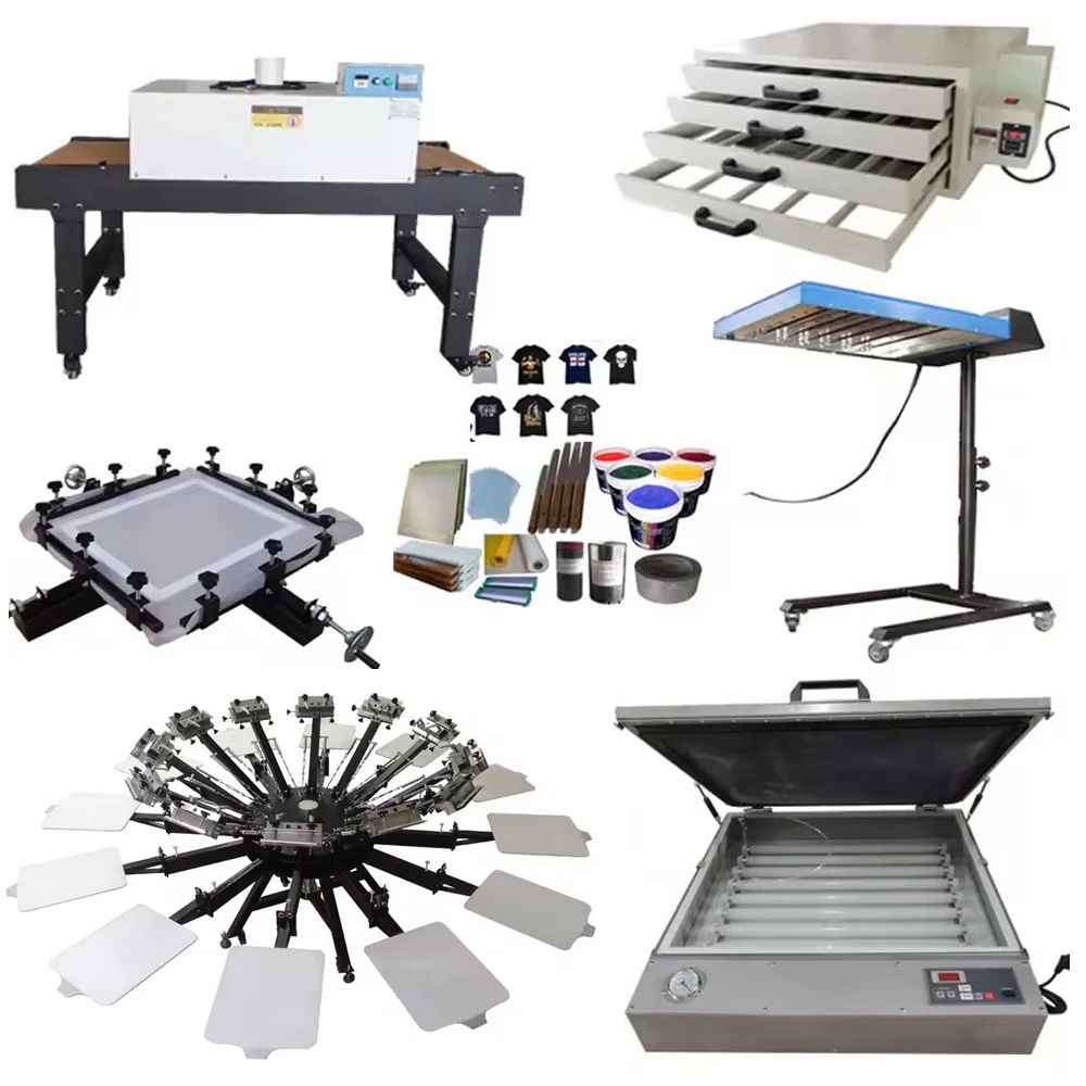 product 12 color 12 station manual mirco registration screen printing machine for clothing pure cotton t shirt-2