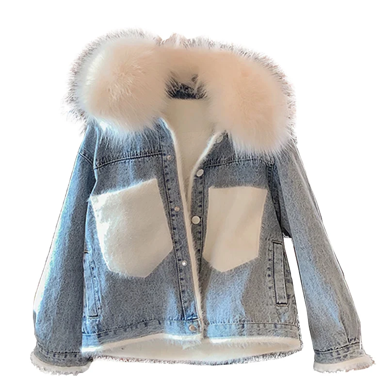 Puffer Fur Coat Women Denim Jackets 