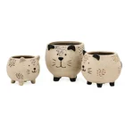 Pot Pottery Pot Wholesale Hot Sale Lovely Instgram 3D Unique Kitten Cat Flower Succulent Pot In Pottery Clay Ceramic