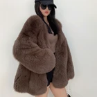 Fox Women's Winter Fur Coat Wholesale Winter Fashion Outdoor Warm Popular Women Long Fox Fur Coat