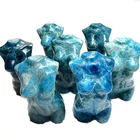 Gemstone 7-8cm Blue Apatite Body Figurine Natural Crystal Quartz Gemstone Body Carvings Apatite Figurine