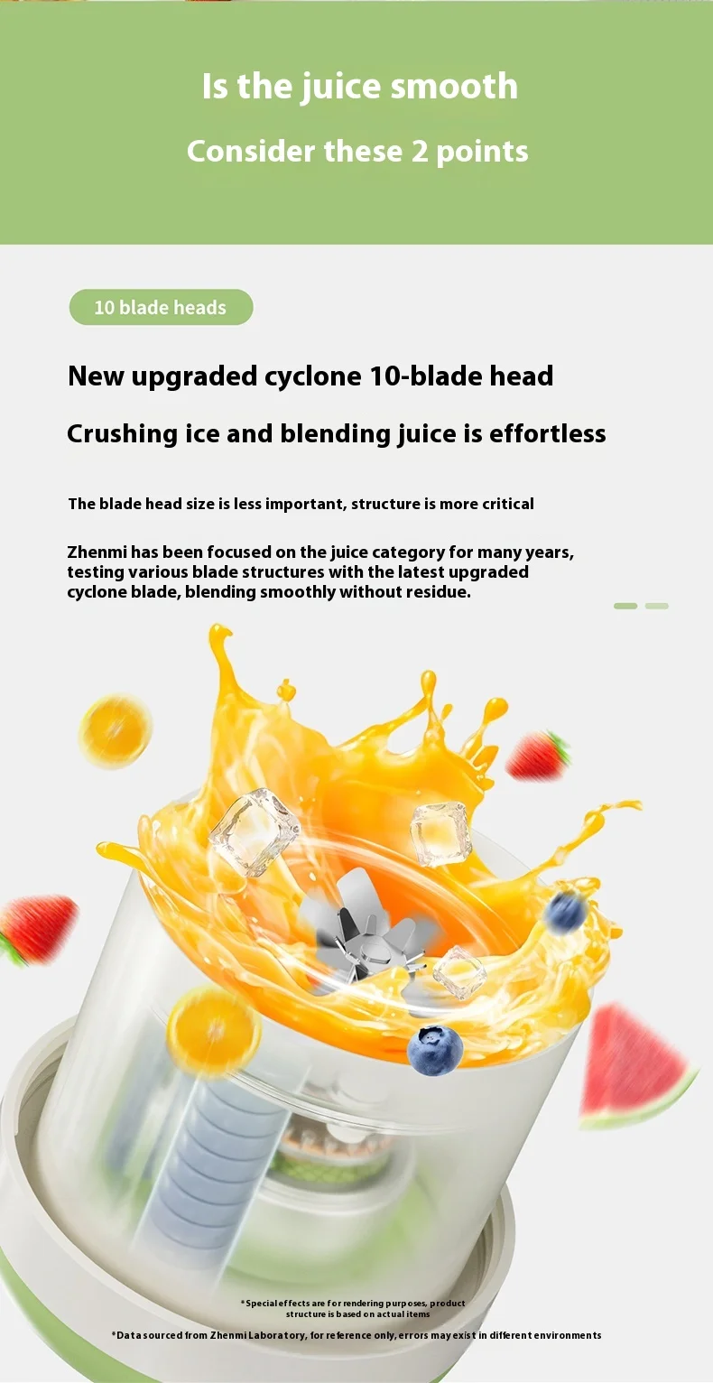 Gadgetoo Xiaomi Zhenmi Portable Rechargeable Juicer Zmgz-J16 800Ml Gadgetoo Xiaomi Zhenmi Portable Rechargeable Juicer Zmgz-J16 800Ml