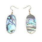 Natural Dangle Flourishbeads Natural Abalone Shell Dangle Earrings